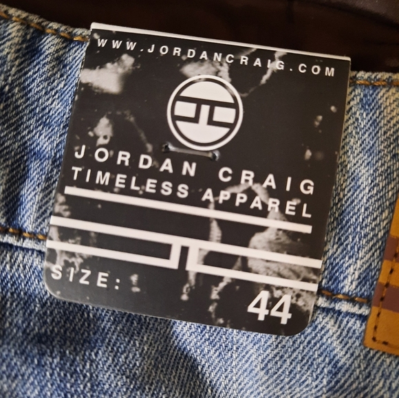 NWT Jordan Craig Light Blue Distressed Jean Shorts Size 44 - Picture 4 of 15